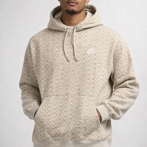 Nike Men's Patterned Tan Hoodie